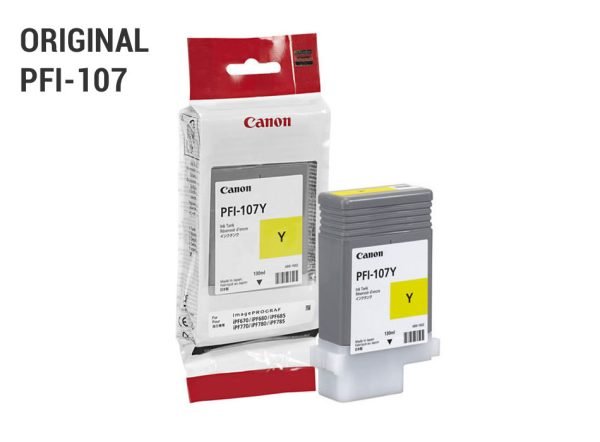TINTA CANON PFI-107Y PARA ipf670/ipf680/ipf780 AMARILLO
