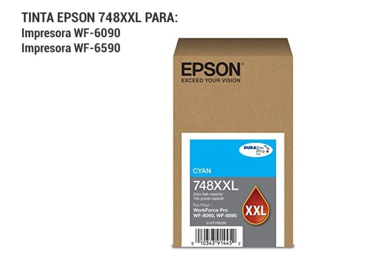 Tinta Epson 748XXL Cian Original