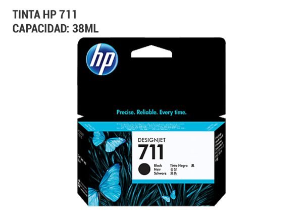 TINTA HP 711 PARA DesignJet T120/T520/T100 38ML NEGRO CZ129A