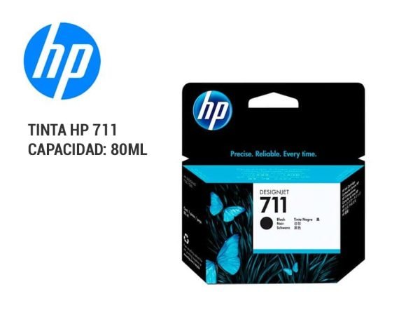 TINTA HP 711 PARA DesignJet T120/T520/T100 80ML NEGRO CZ133A