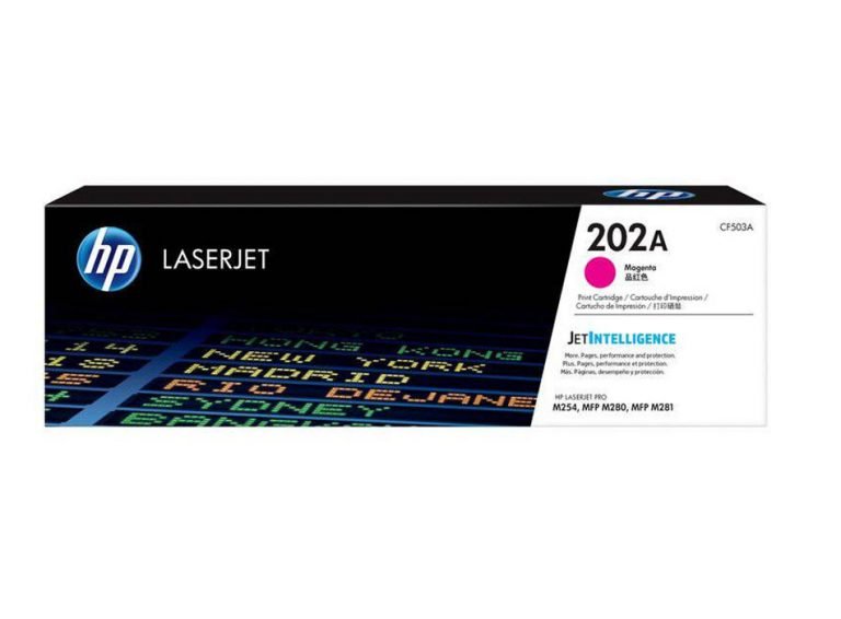 Tóner HP 202A Magenta para impresoras HP Color LaserJet Pro M254 M280 M281