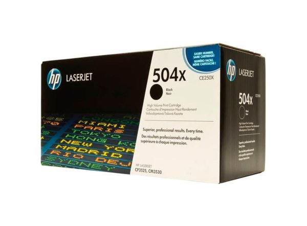 Toner HP 504X Negro para impresoras HP LaserJet P3525 CM3530
