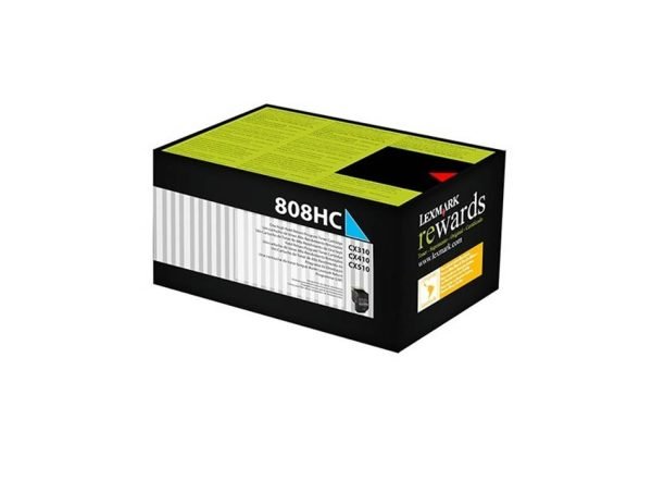 TONER LEXMARK 808HC (80C8HC0) CIAN PARA 510/410 IMPRESORA